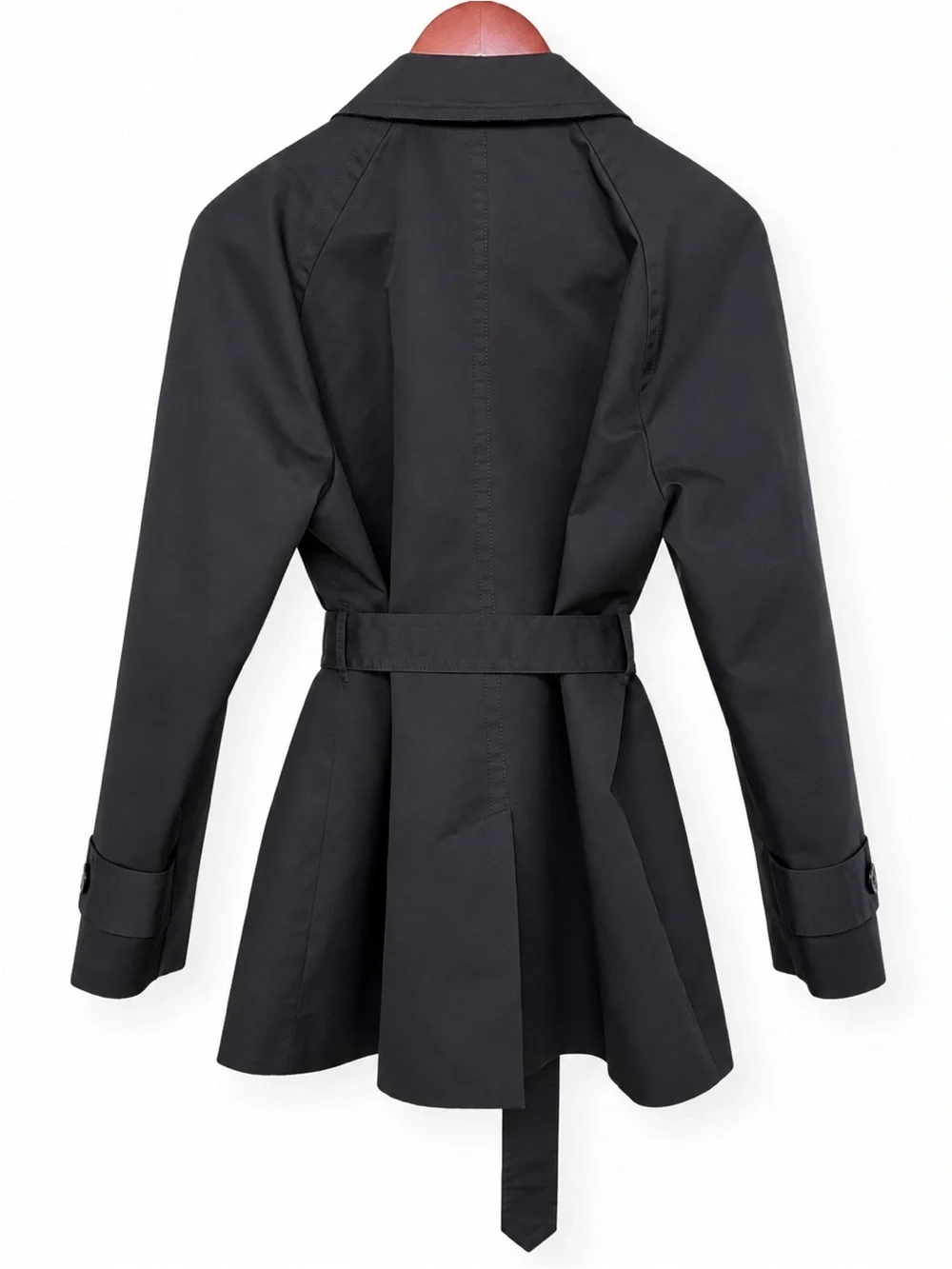Coach Black Belted Double Breasted Trench Coat Women's XL Signature Lining
